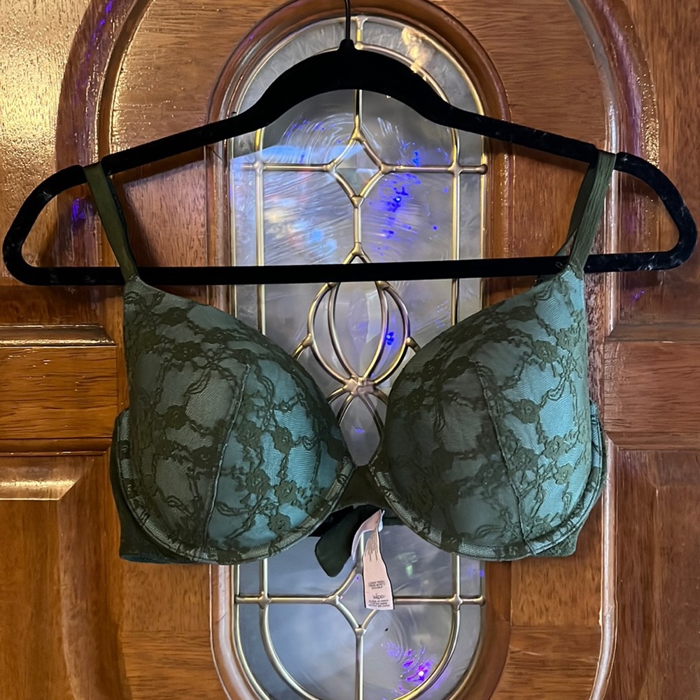 Victoria’s Secret - Lined Demi Olive Green Bra - 34DD
